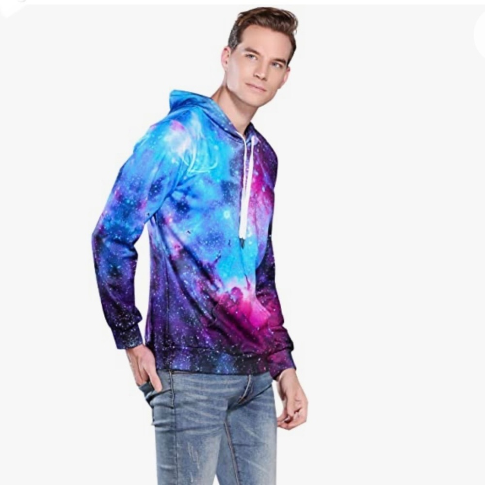 Unisex Galaxy 3D Hoodie NWOT